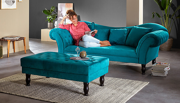 Colorado 2-Sitzer-Sofa samt blau