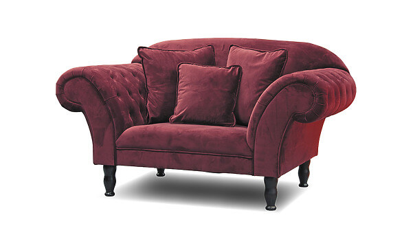 Colorado Loveseat samt bordeaux