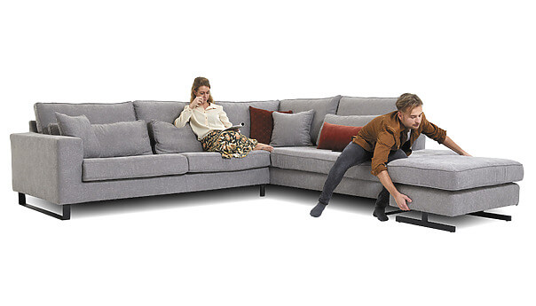 Hollywood Ecksofa mit Hocker